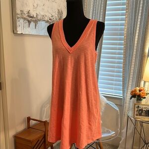 Z Supply Coral Sleeveless V-Neck Dress